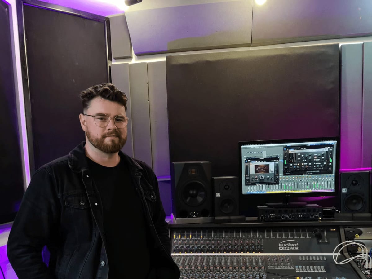 Jack Martin in the studio